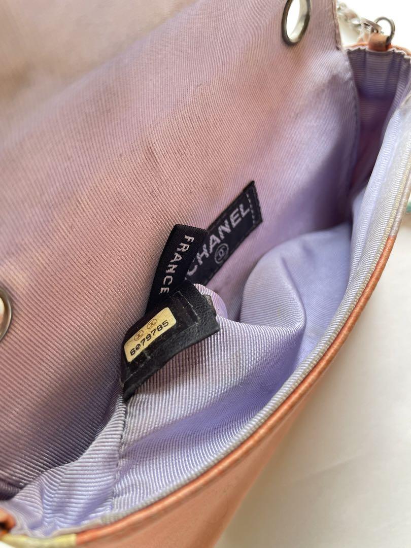 chanel シャネル ショルダー　ミニ　ポーチ　バッグ　サテン チェーン
