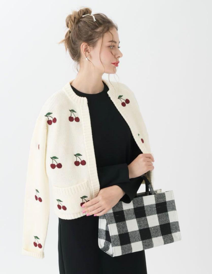【新品・タグ付】ツルバイマリコオイカワ　Aimee チェックトートバッグ