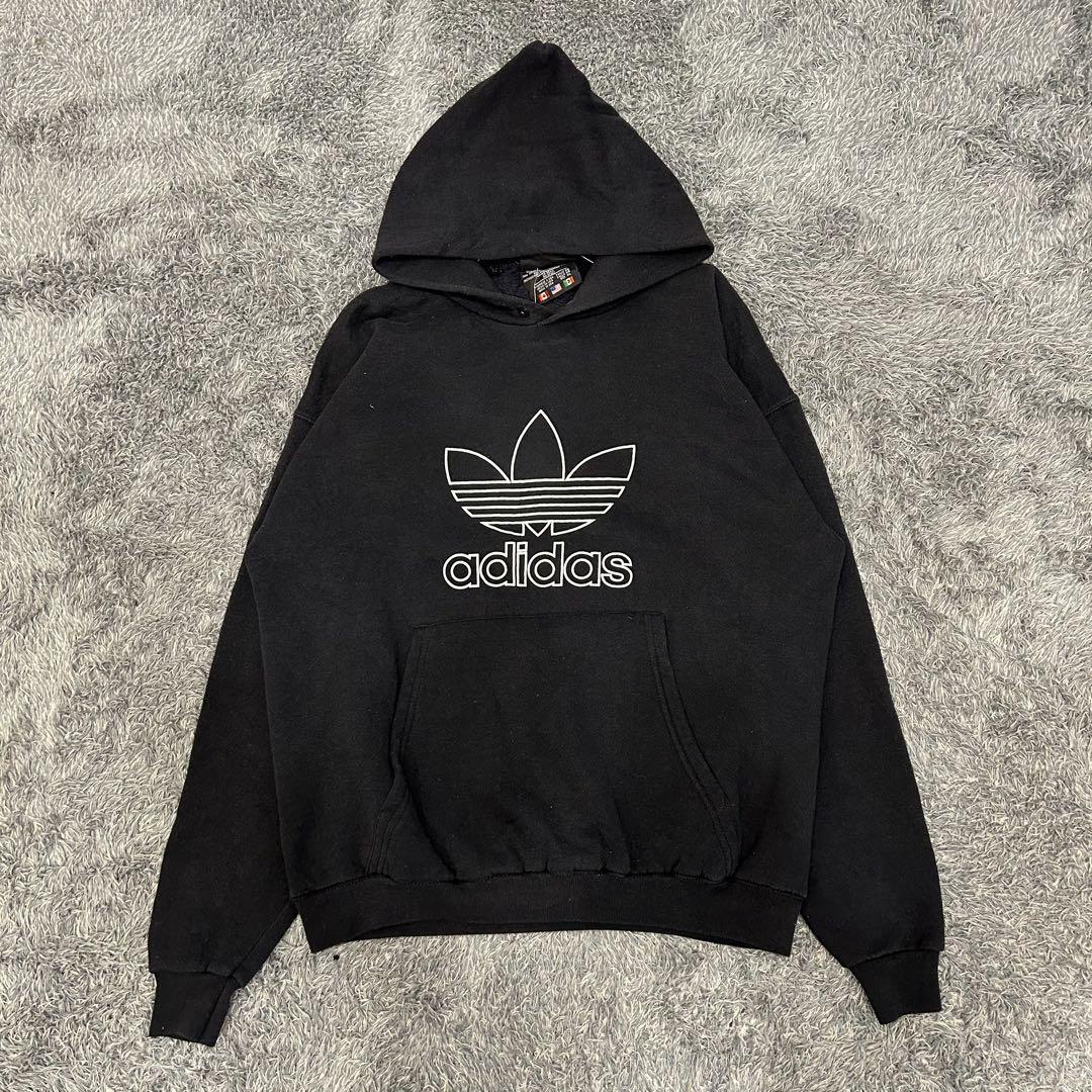【即購入OK】80s USA adidas パーカー サイズM相当 ブラック