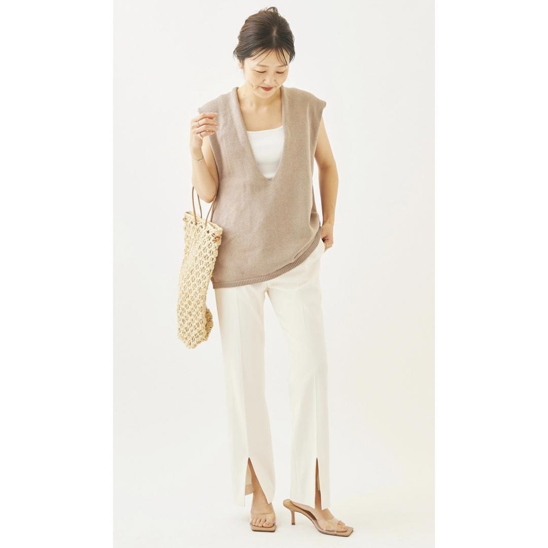 plage Italian Yarn ベスト　美品　ベージュ 人気✨ Plage プラージュ Italian Yarn ベスト3 ベージュ - メルカリ