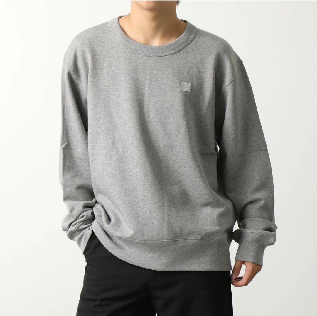 Acne studios フェイスロゴパッチ スウェット グレー S