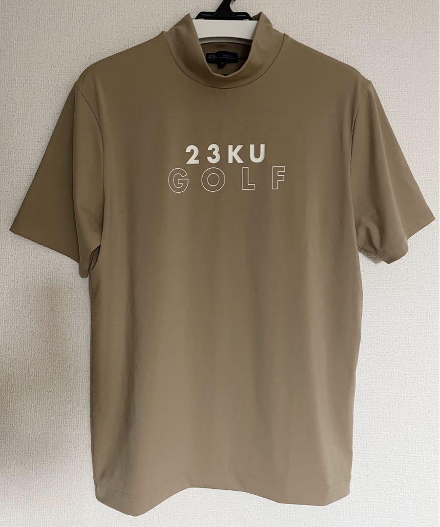 定番人気！ 23区GOLF ストレッチスムース ベージュ/L モックネックシャツ メンズウェア