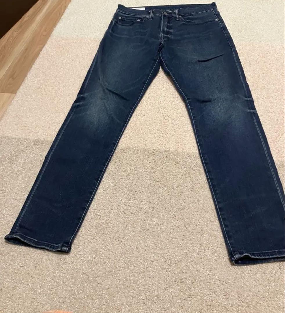 PNB ダークブルー バギーデニム 30/32 Baggy 5 Pocket Pants(30(MEN) Medium Dark Blue(Damage