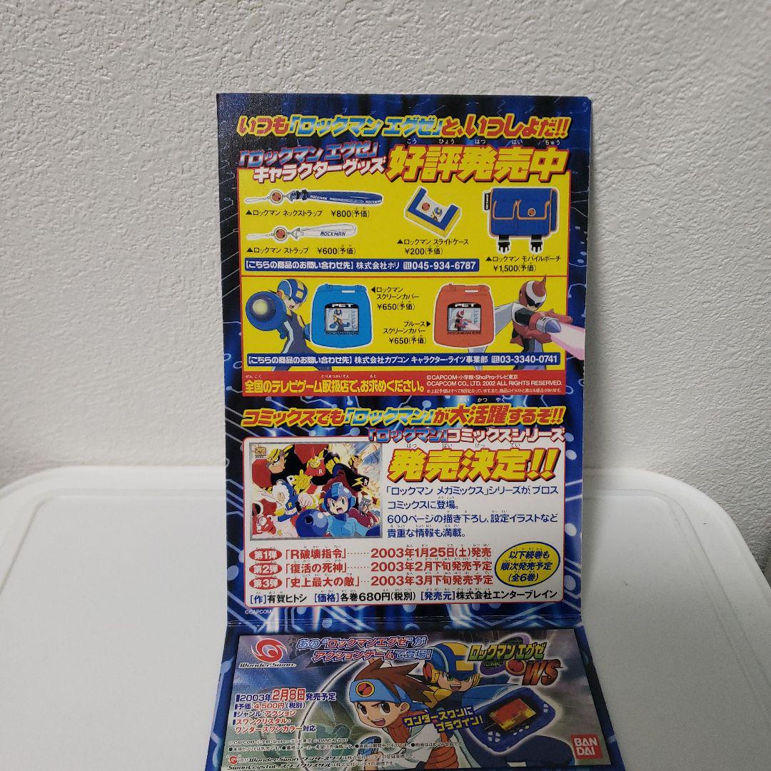 ロックマンエグゼ レア レトロ 付録 台紙 ビッグ カード 昔 希少