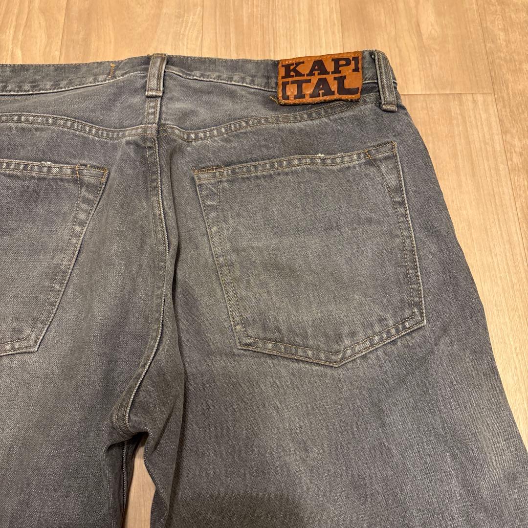 KAPITAL ブラックデニム 5P モンキー CISCO 3year加工