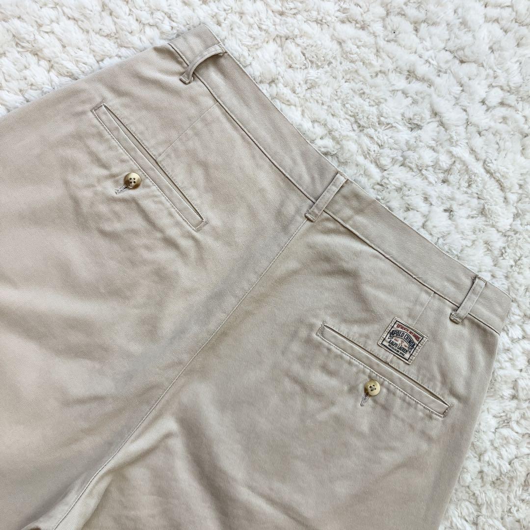 90s USA製ツータックポロチノショーツ32 POLOCHINOラルフローレン
