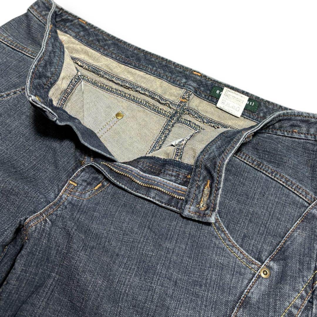 パンツ unknown button gimmick denim half pants