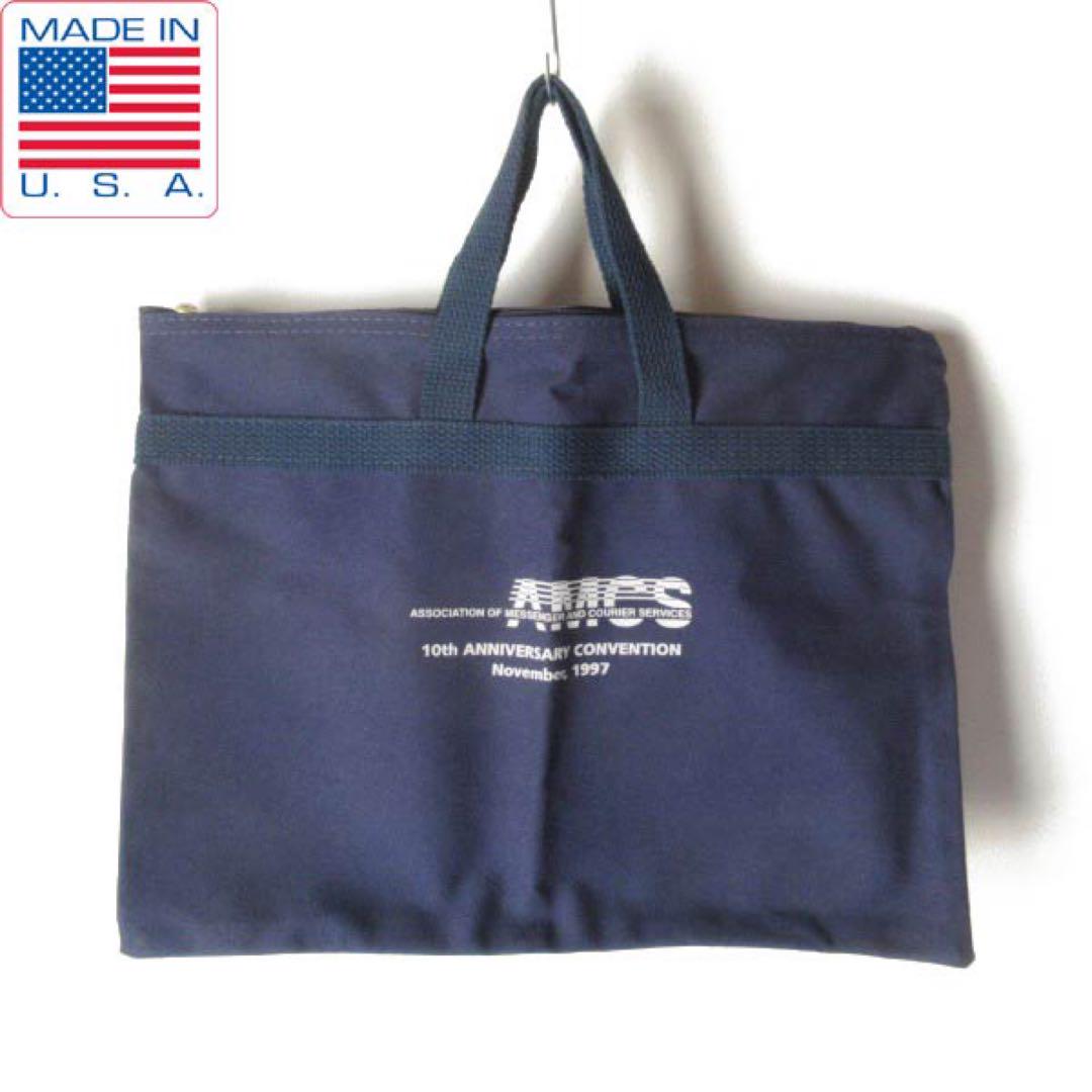 新品 1997年製 USA製 キャンバス ブリーフケース 紺系