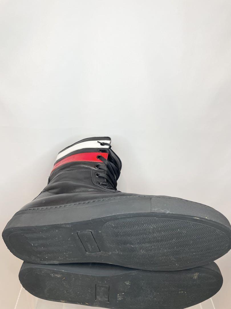 Raf Simons 16AWソフトレザーナローブーツ2 ストライプス*希少*