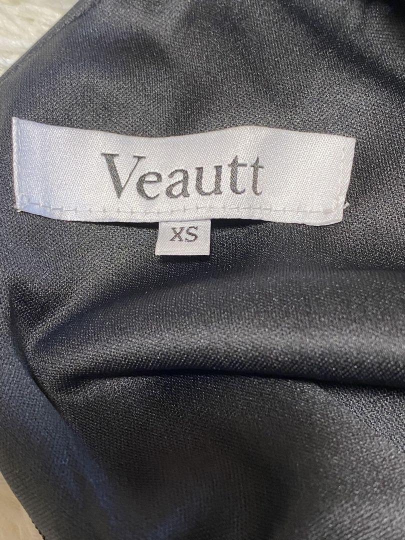 【タグ付き】Veautt(ヴュート)シフォンギャザー アメリカンスリーブドレス