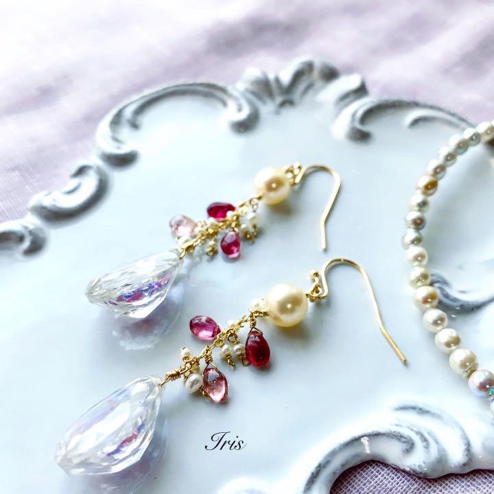 新作 ♦︎高品質タンザナイト&ピンクトルマリンinクリスタル YEs7q-m30836959662 14kgf 好評HOT