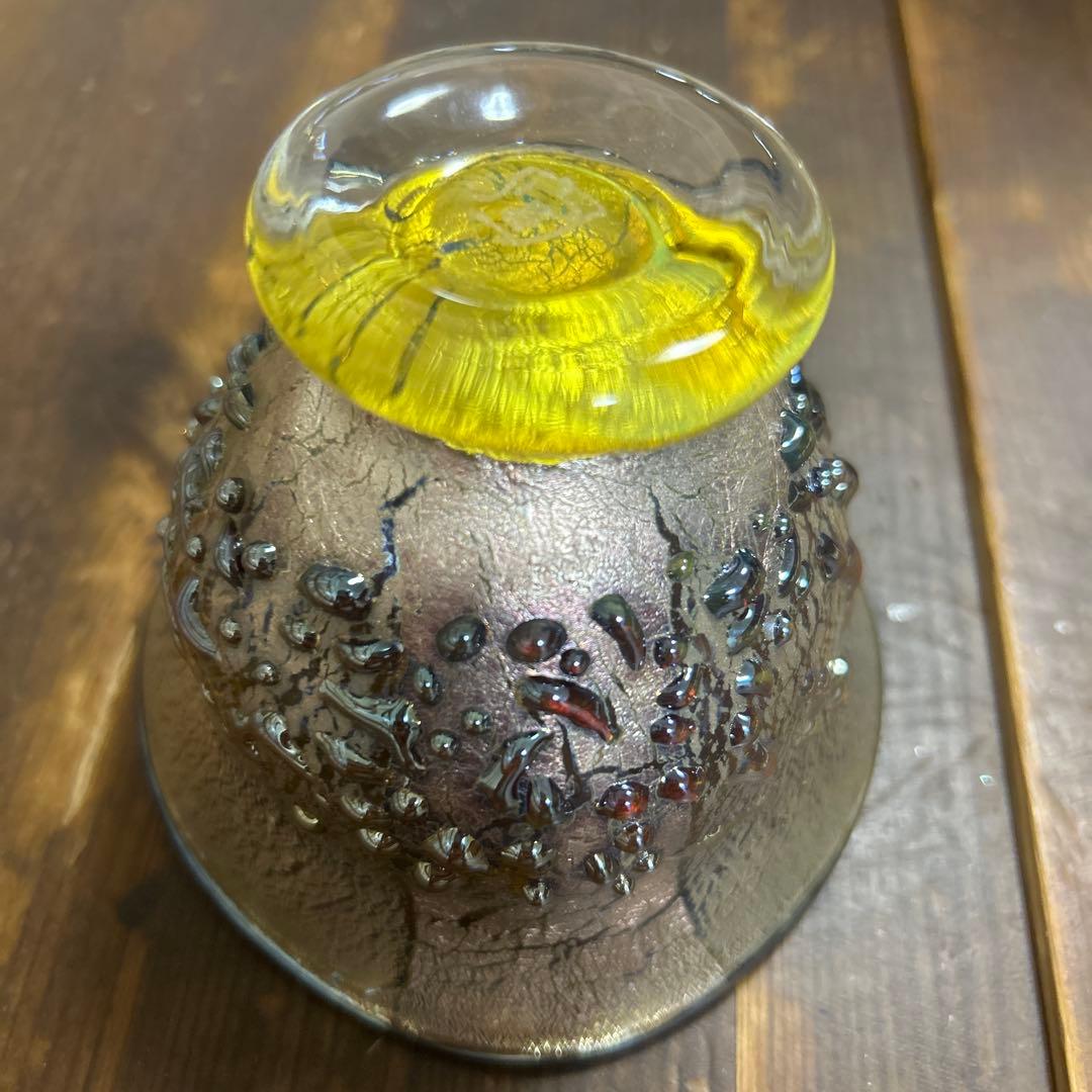 宙吹きガラス 酒杯