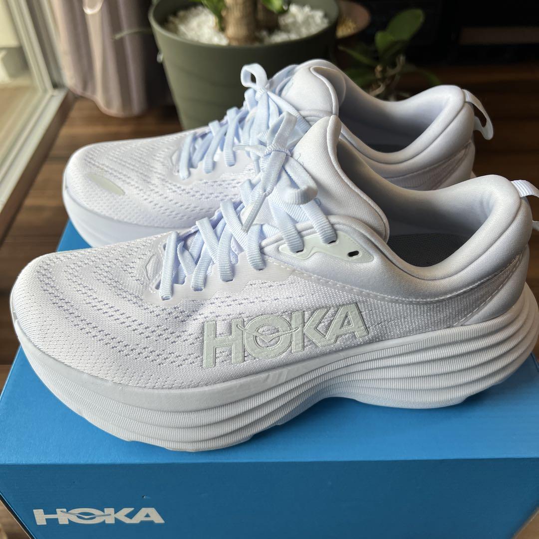 HOKA Bondi 8 ホワイト （7B）24.0cm 箱付き