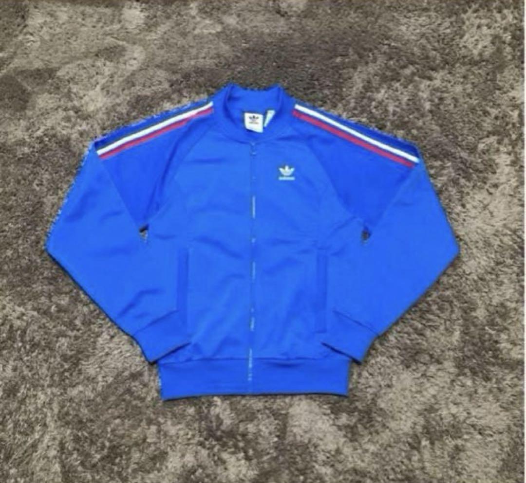 希少カラー adidas アディダス トラック ジャケット ジャージ S ブルー