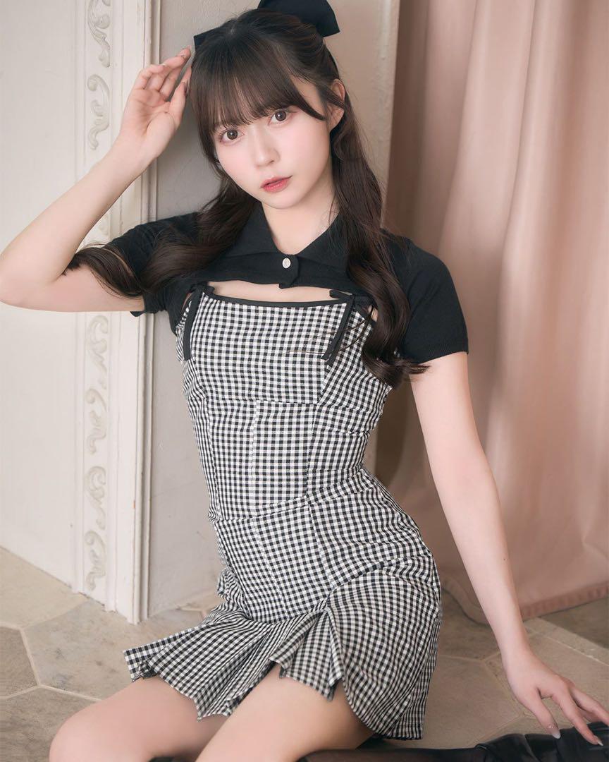 ミシェルマカロン ショートボレロアンサンブルギンガムワンピ