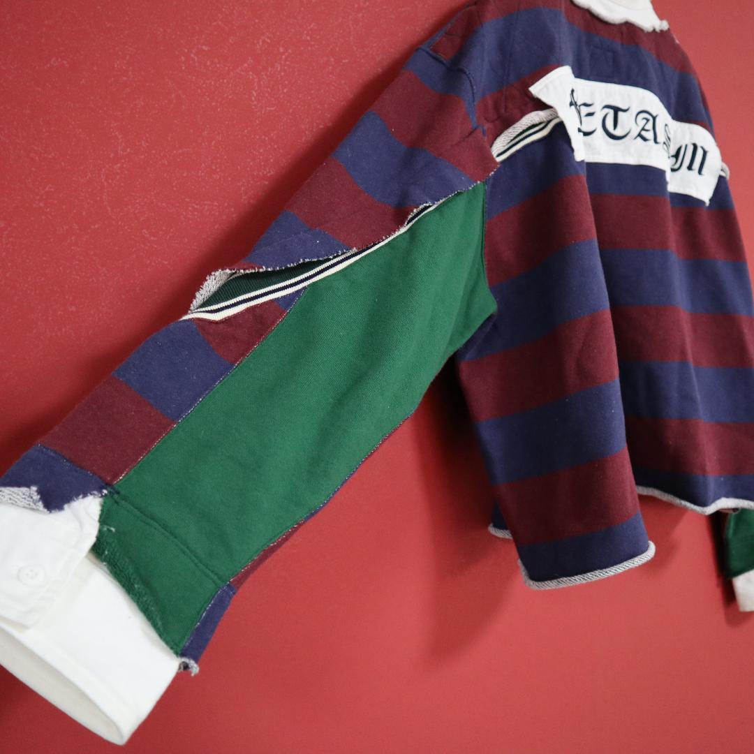 FACETASM LAYERED RIB MIX RUGBY SHIRT
