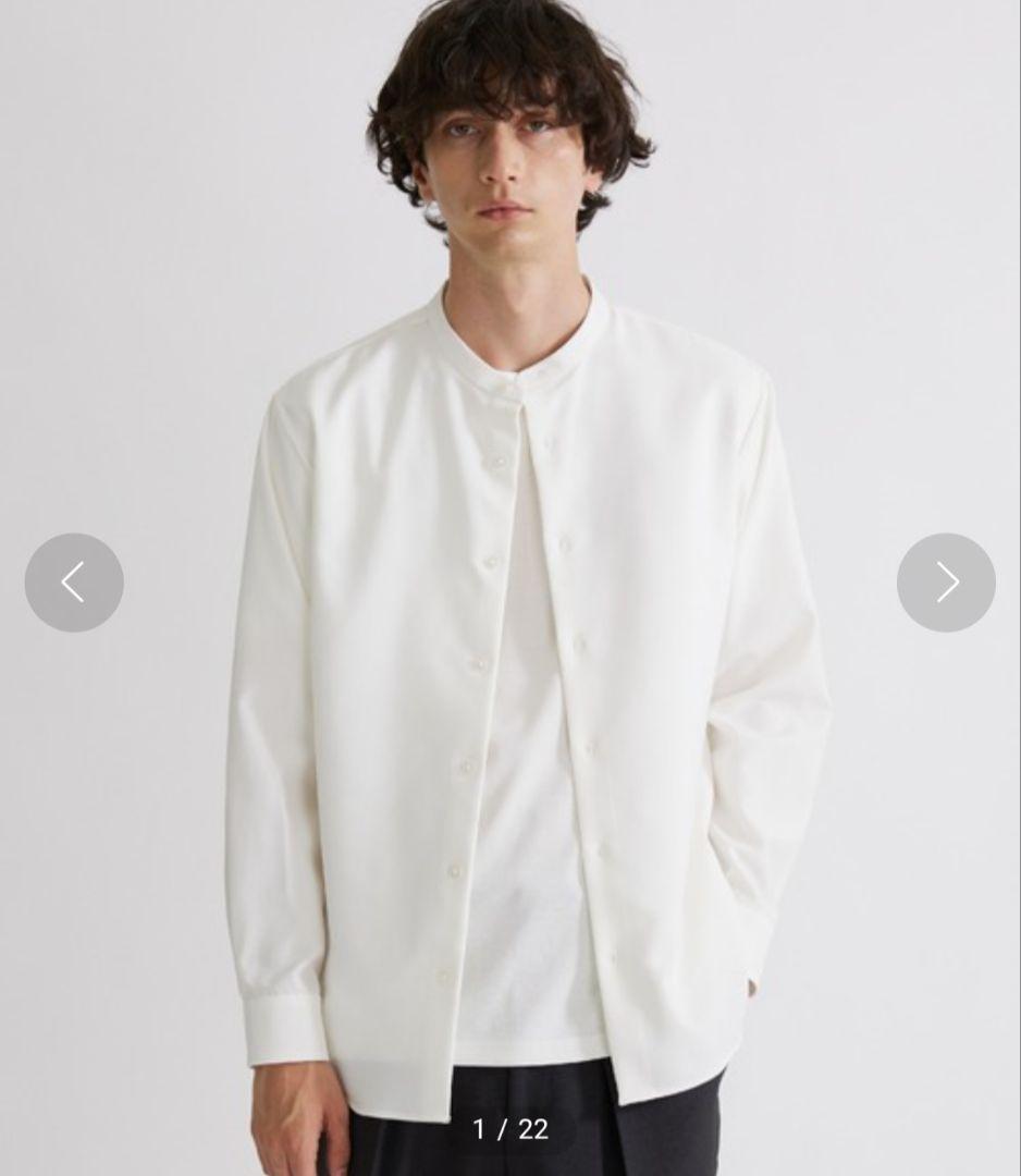 超高級★美品◎ユナイテッドトウキョウ　ダブルクロスバンドカラーシャツ　ホワイト