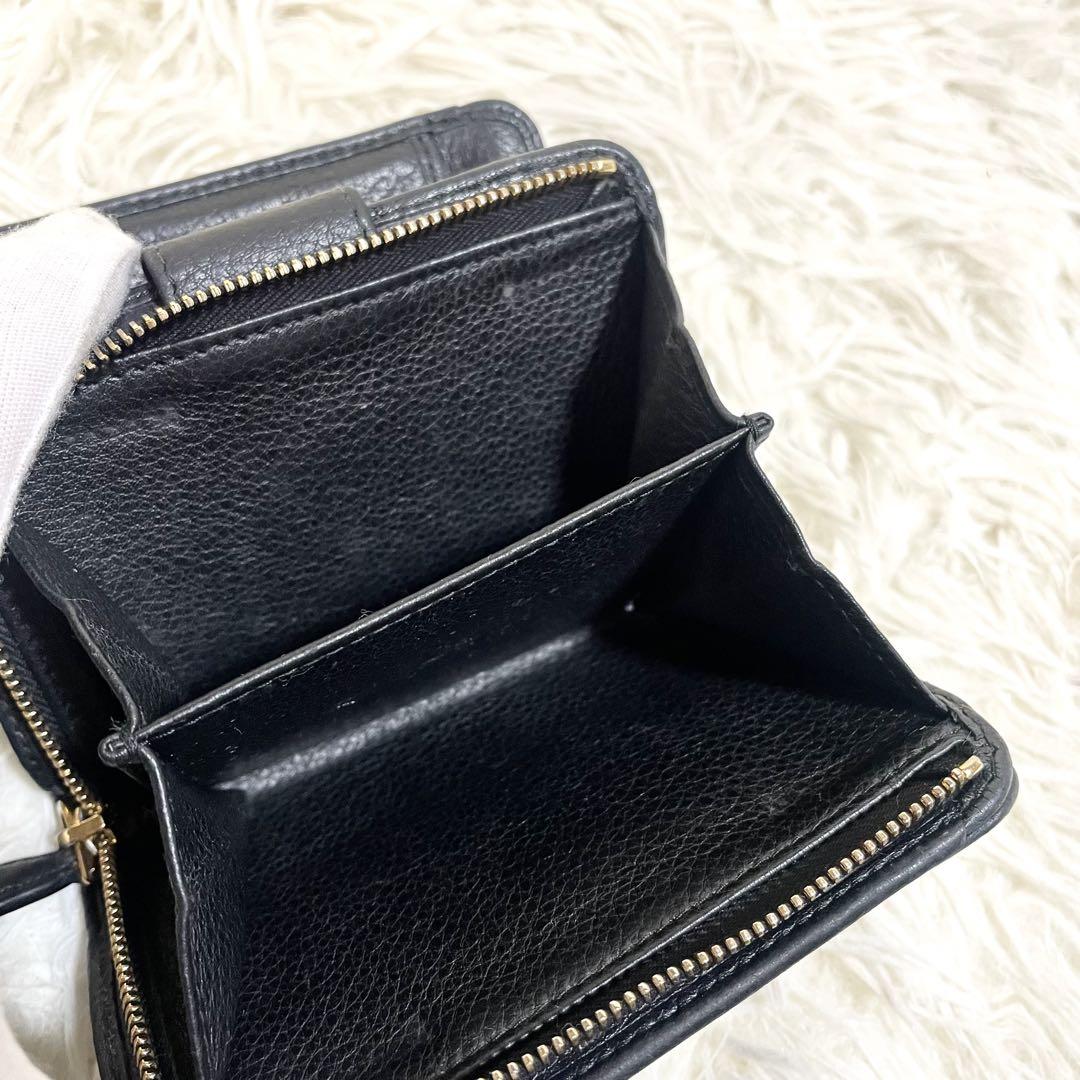 PRADA プラダ　折り財布　二つ折り財布　ゴールド　L字ファスナー　レザー