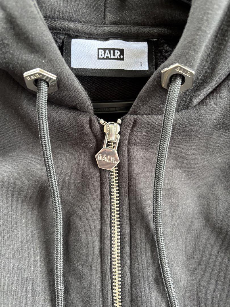 BALR. ブラック フルジップ パーカー L