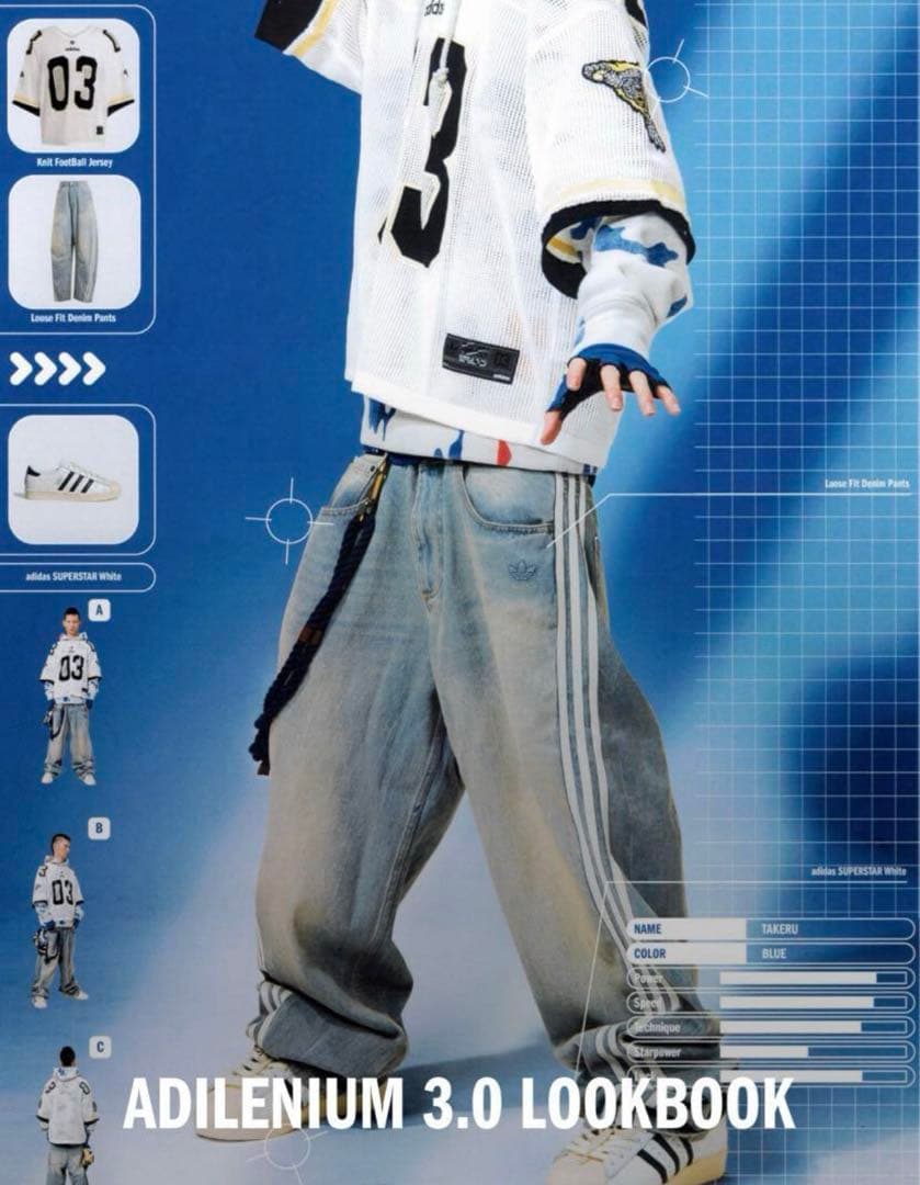 Adilenium シーズン3 ルーズフィット デニムパンツ JY6292 ADILENIUM シーズン3 ルーズフィット デニムパンツ JY6292