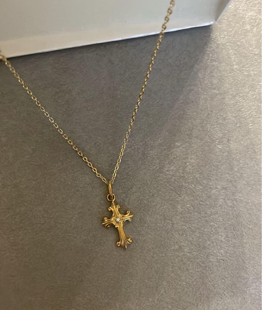 三日月 ネックレス ゴールド14K マリハ ドットボールロングチェーン50センチ 聖十字 クロス ゴールド14K ドットボールネックレス マリハ