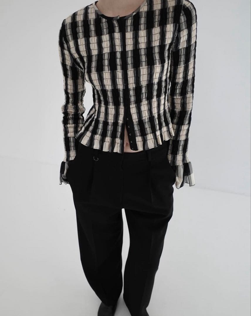 CLANE SHIRRING DESIGN BLOUSE MIX size1 CLANE SHIRRING DESIGN BLOUSE MIX size1