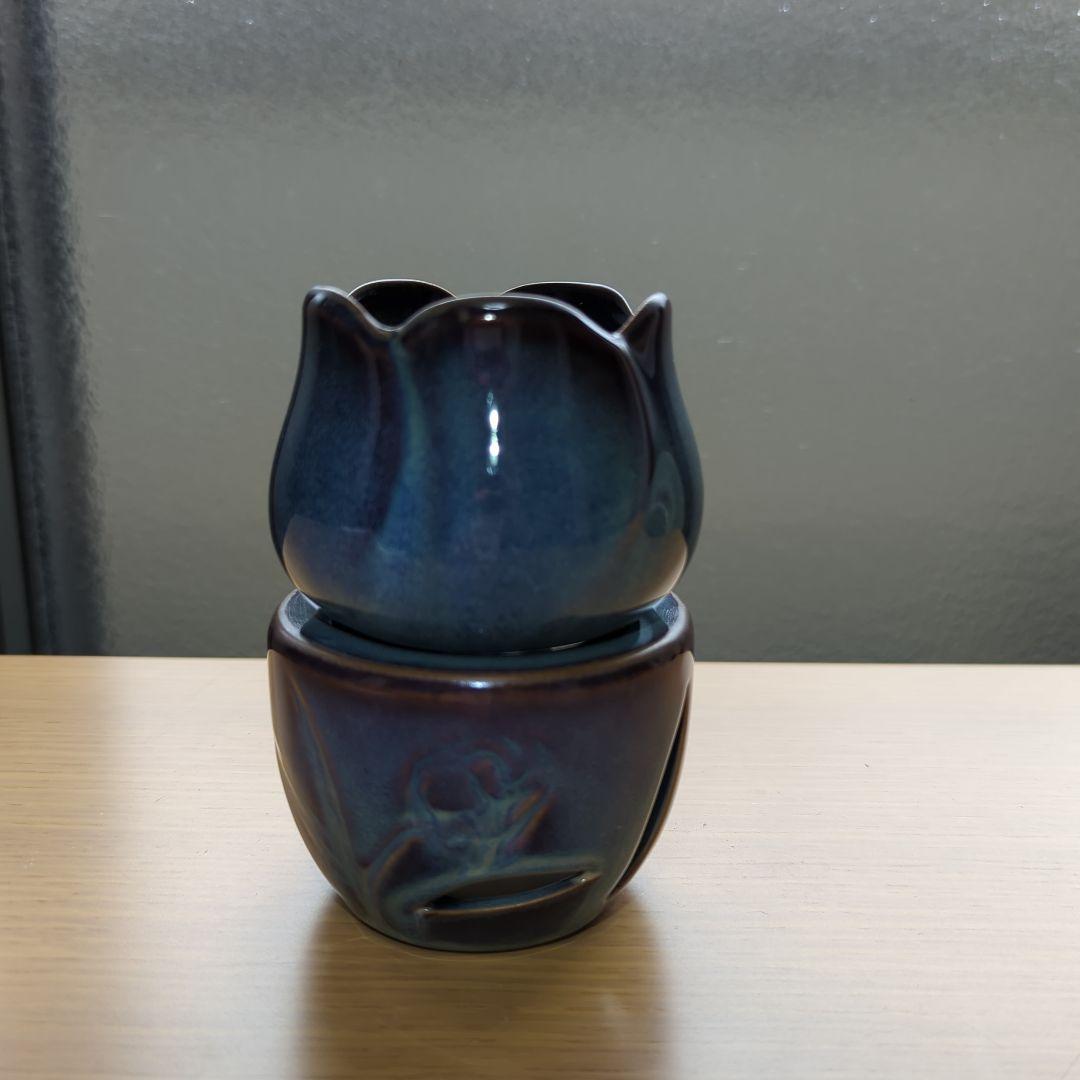 新品★アロマポット セパレートタイプ陶器チューリップ型
