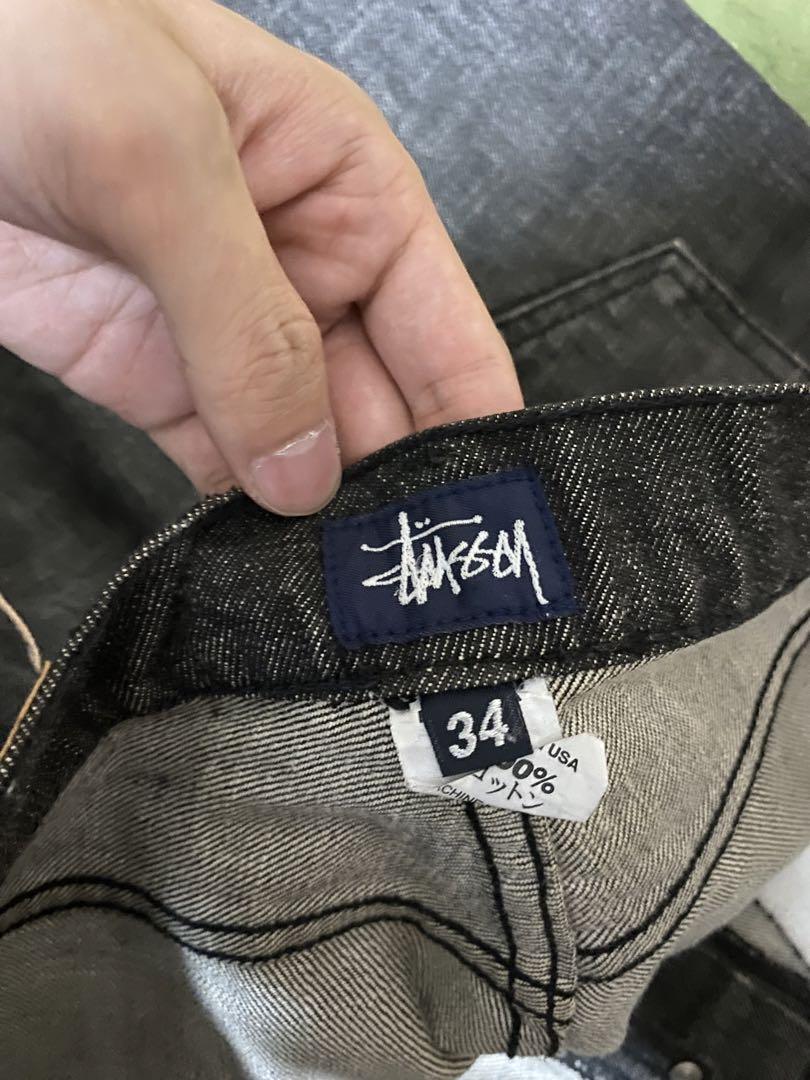 r*i様 90s USA製 old Stussy 先染め ブラック ワイド デニ old stussy 先染め ブラックデニム ワイド 90s新 デザイン