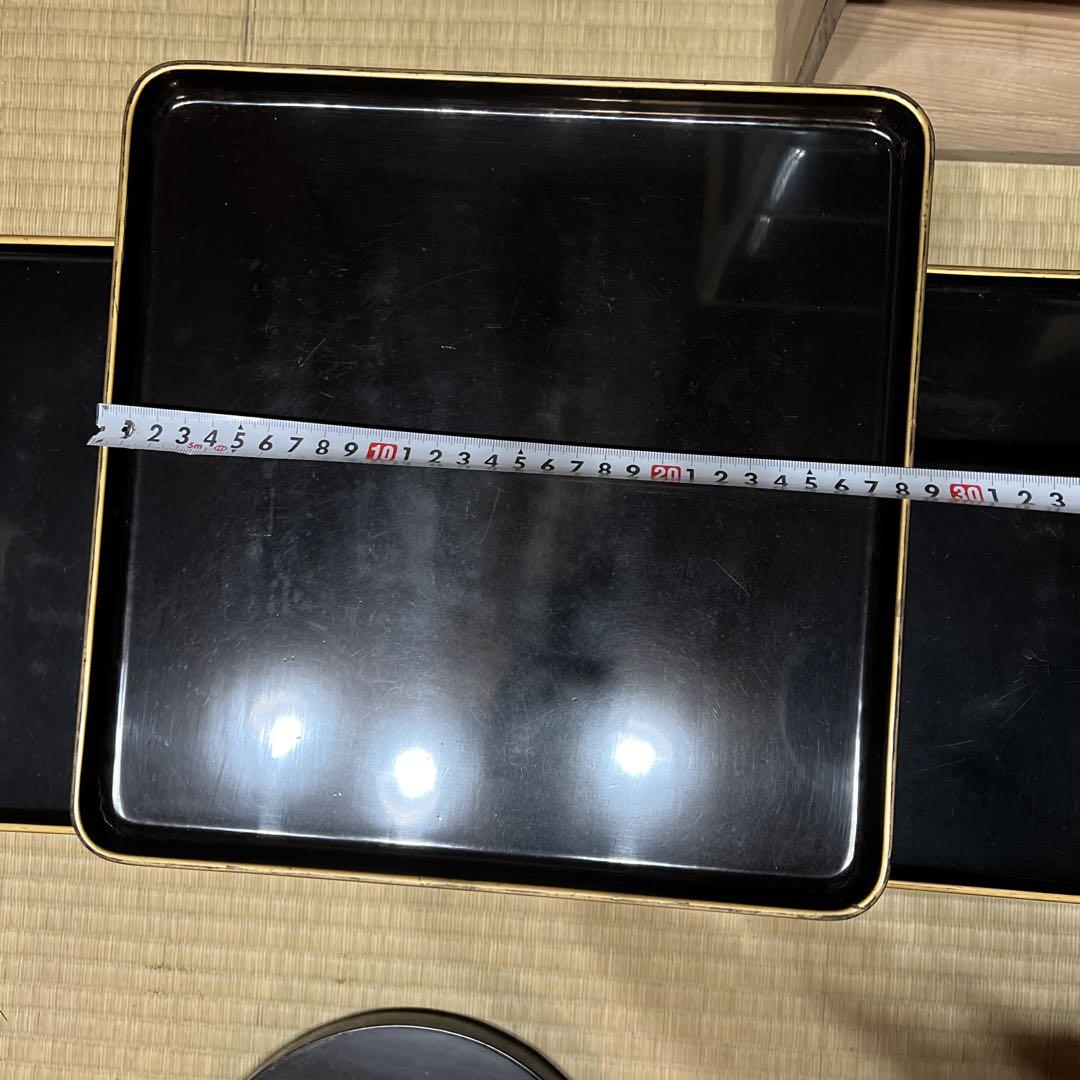 黒い漆器10点と収納ボックス セット