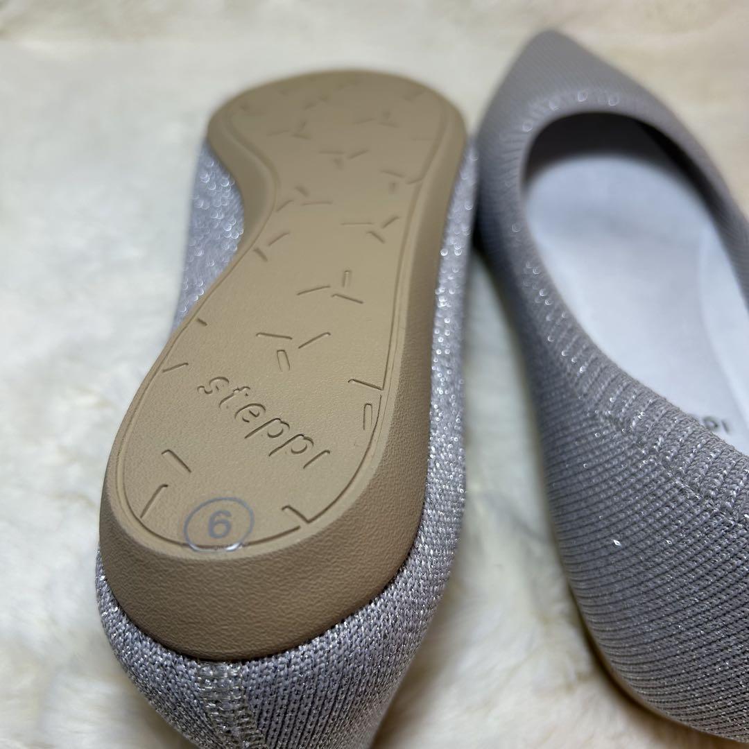 【steppi】 新品 オンワード樫山 ステッピ 洗えるパンプス サイズ6