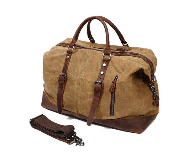 キャンバスレザーボストンバッグ