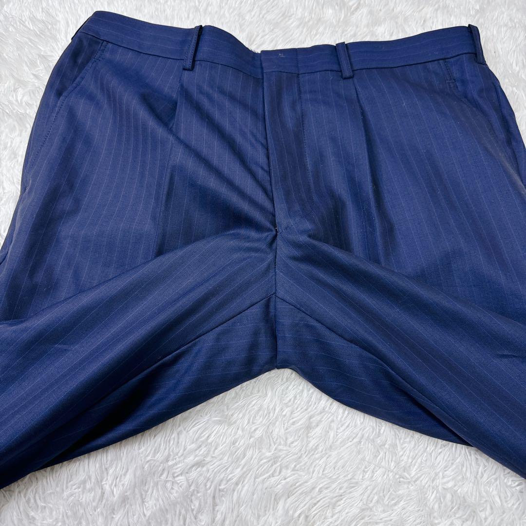 Zegna エルメネジルドゼニア ネイビー ストライプ 3ピース 花柄 総柄
