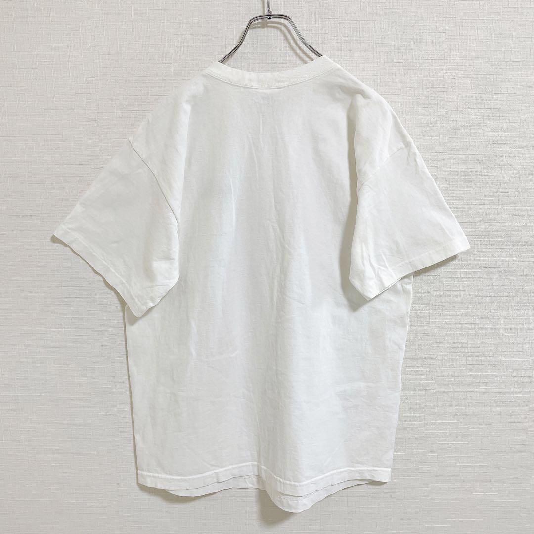 adidas◎90s USA製 ワンポイント 刺繍ロゴ 半袖Tシャツ M メンズ