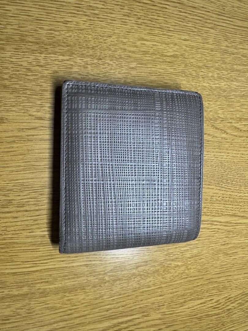 LOEWE 二つ折り財布 グレージュ レザー