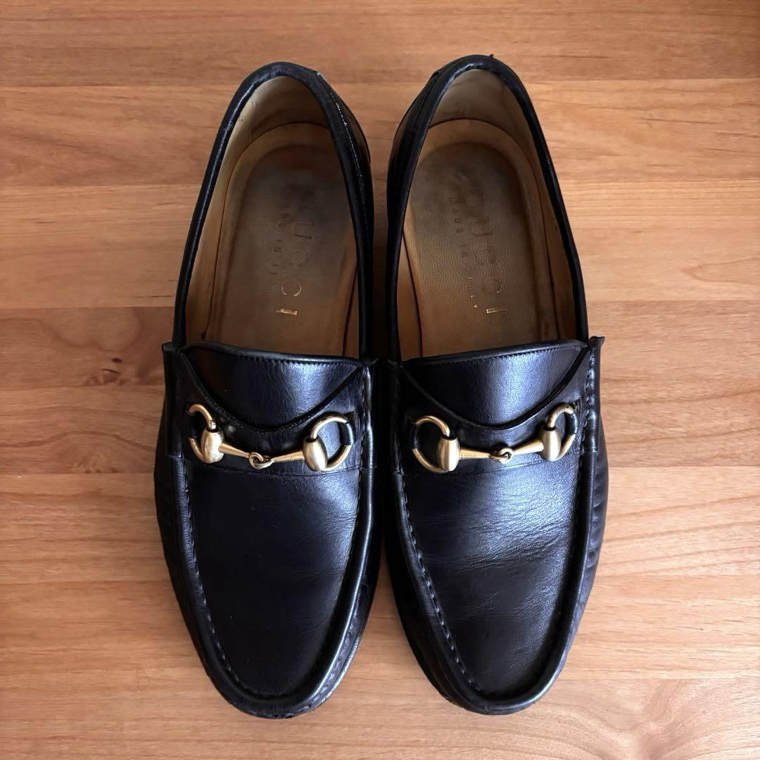 稀少 90’s OLD GUCCI/グッチ ホースビットローファー ブラック