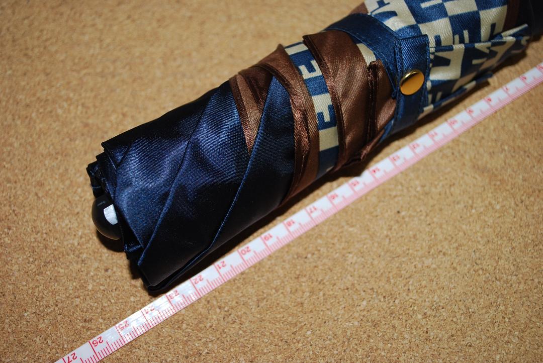 美品 FENDI フェンディ　折りたたみ傘 ネイビー ナイロン 1925