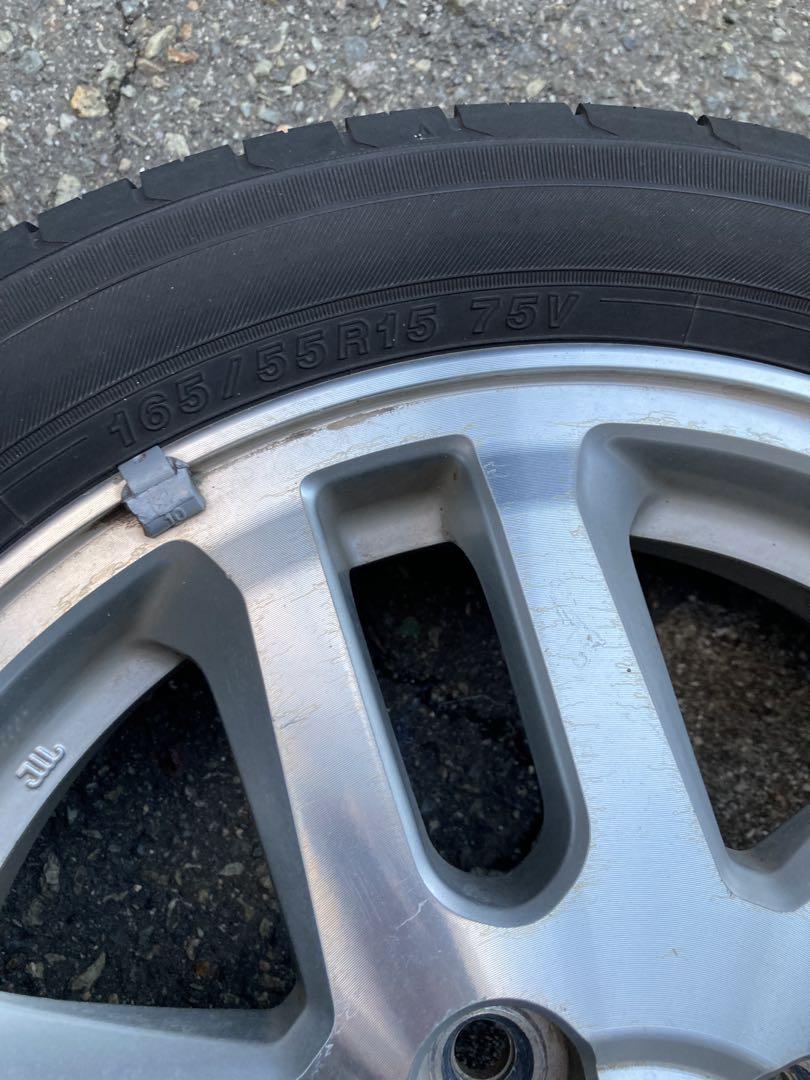 165/55r15ダイハツ純正ムーブL152sホイール・タイヤ×4本セット