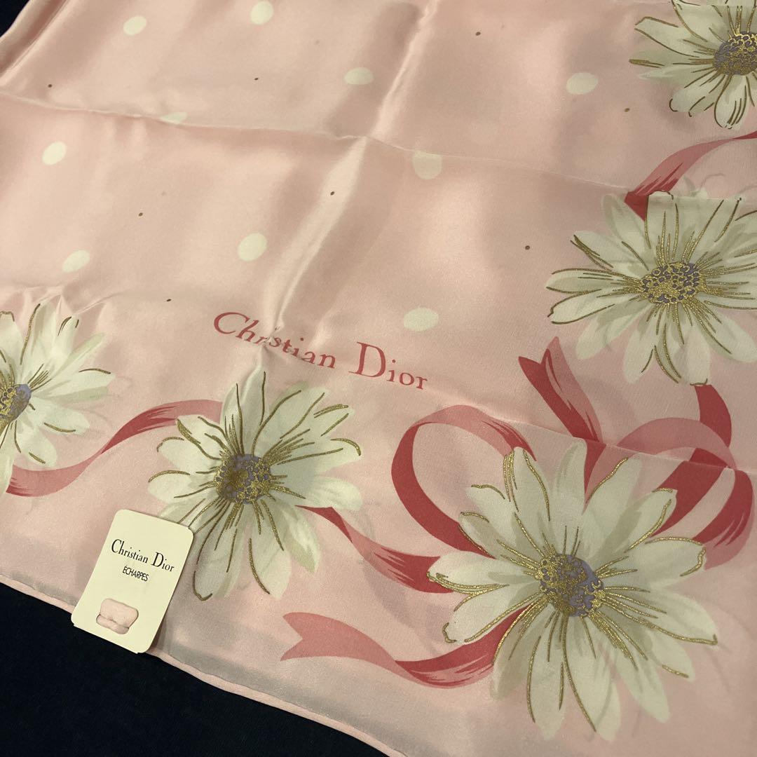 christian dior 花柄スカーフ
