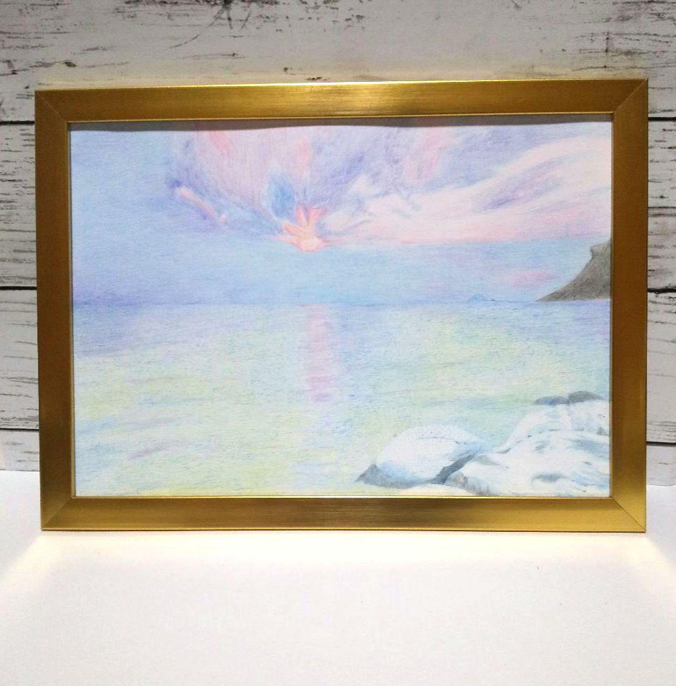 風景画 色鉛筆 アート