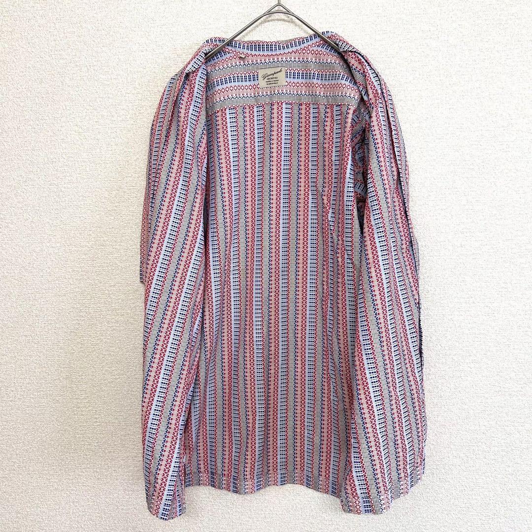 giampaolo【M】オープンカラーシャツ 半袖 総柄 イケおじ イタリア製