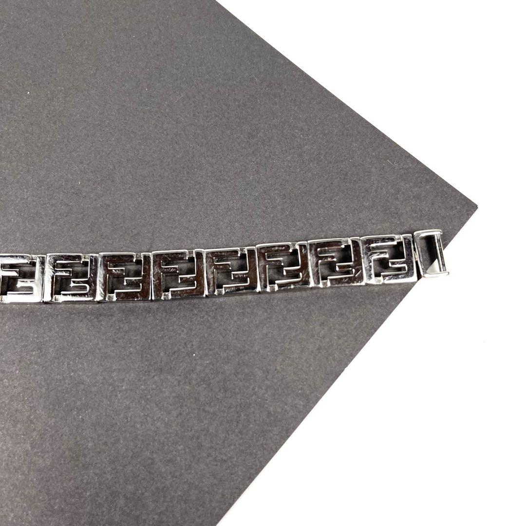 FENDI フェンディ ズッカ FF柄 ブレスレット シルバーカラー
