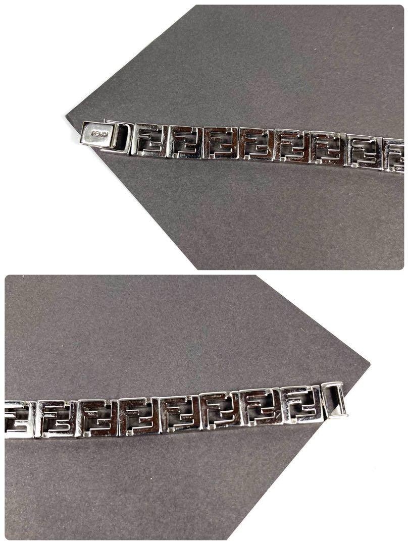 FENDI フェンディ ズッカ FF柄 ブレスレット シルバーカラー