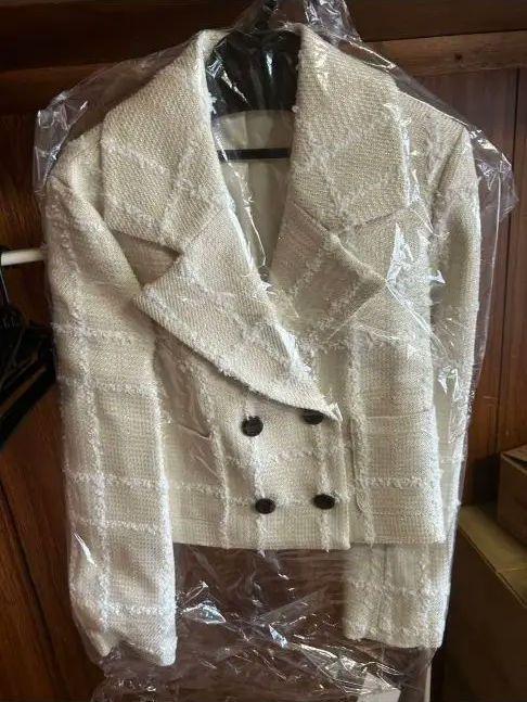 shéller glitter tweed jacket/ECRU / F