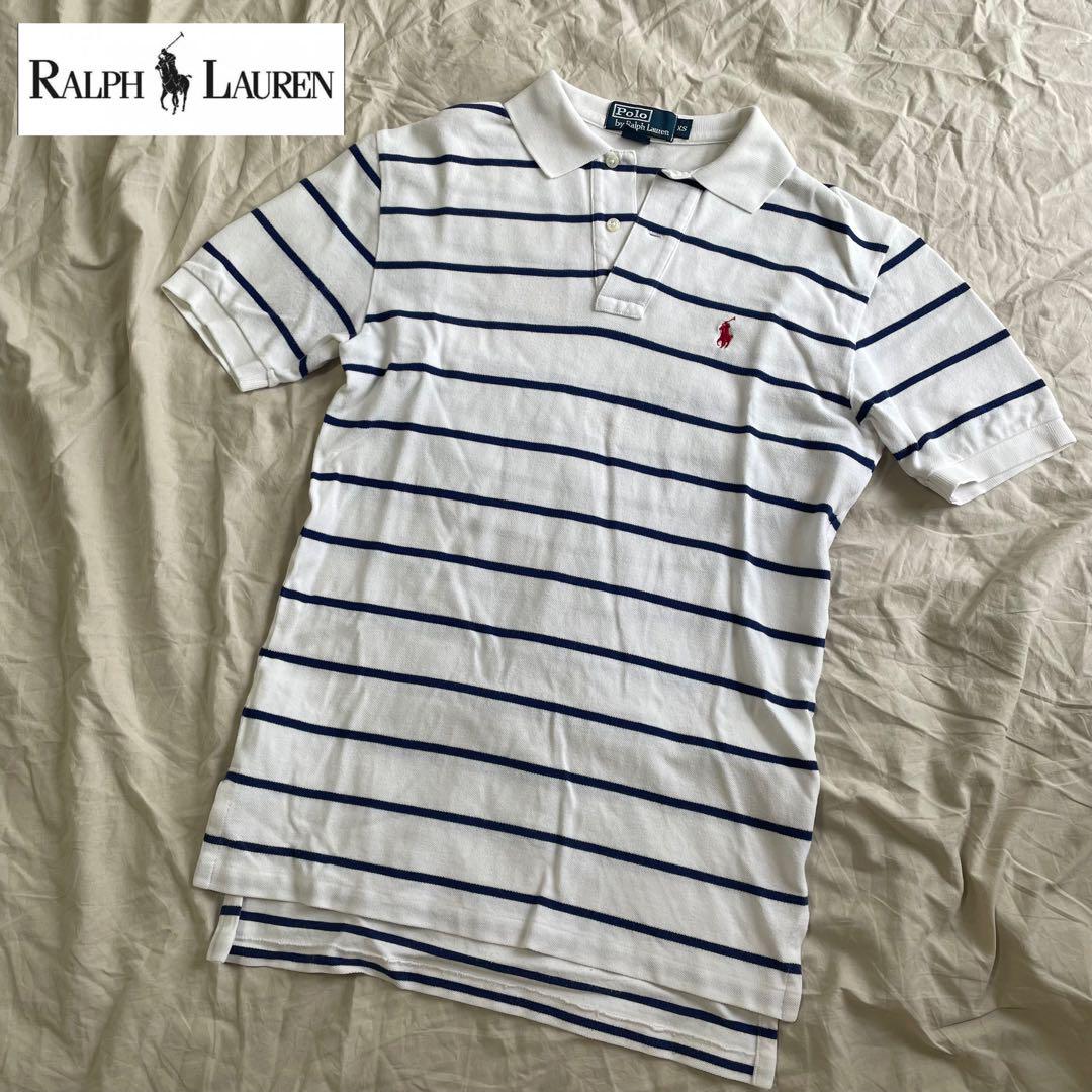 90s ポロラルフローレン Ralph Lauren ボーダー ポロシャツ
