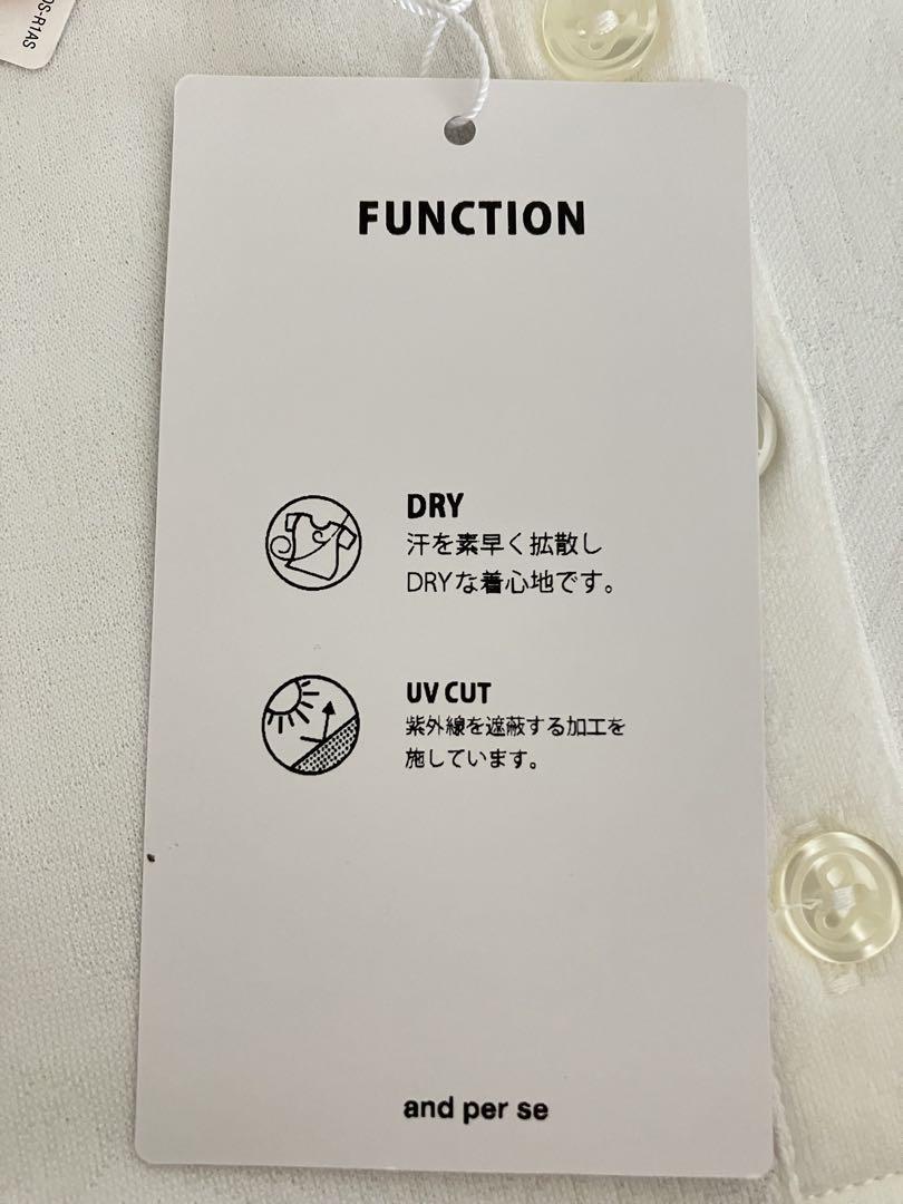 タグ付新品✳︎and per se アンパスィ✳︎半袖 ポロシャツ女性用 Lサイズ