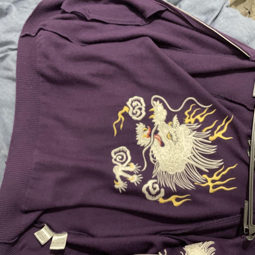 HYSTERIC 刺繍ドラゴン カーディガン 紫