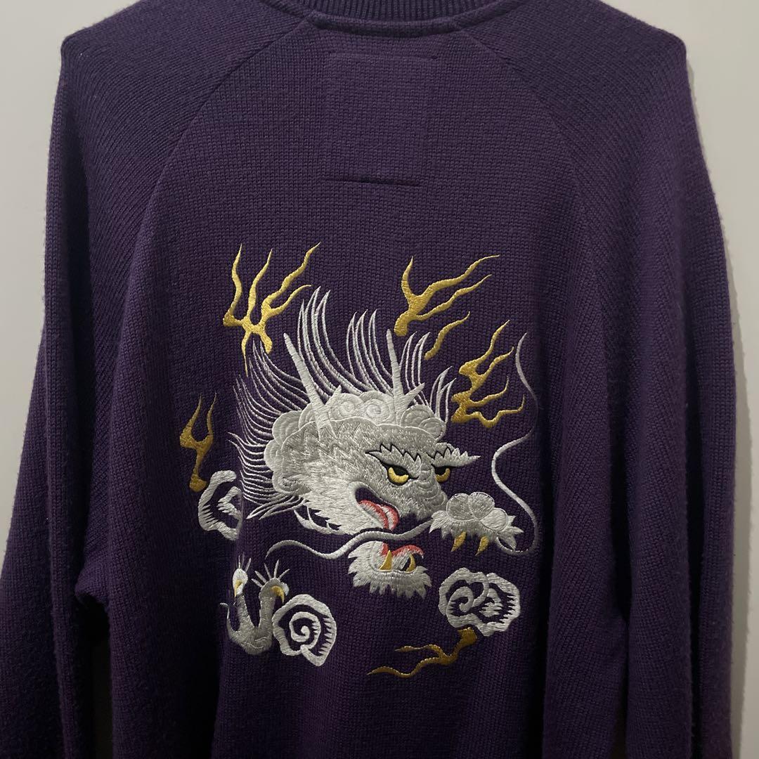 HYSTERIC 刺繍ドラゴン カーディガン 紫