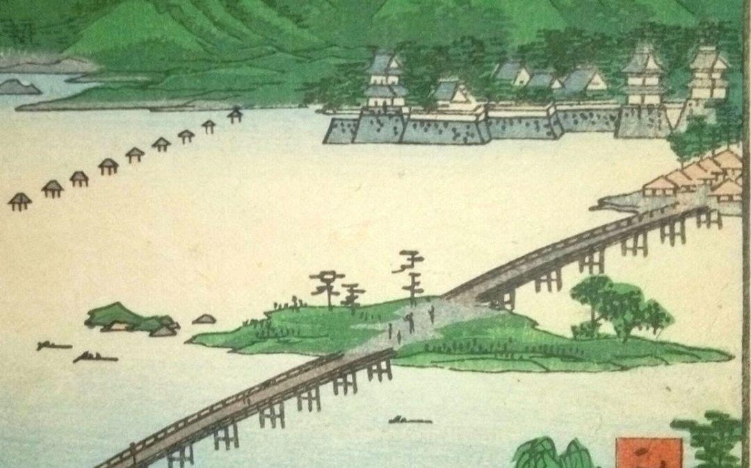 浮世絵、諸国六十八景中判(肥後球麻川六十三）二代