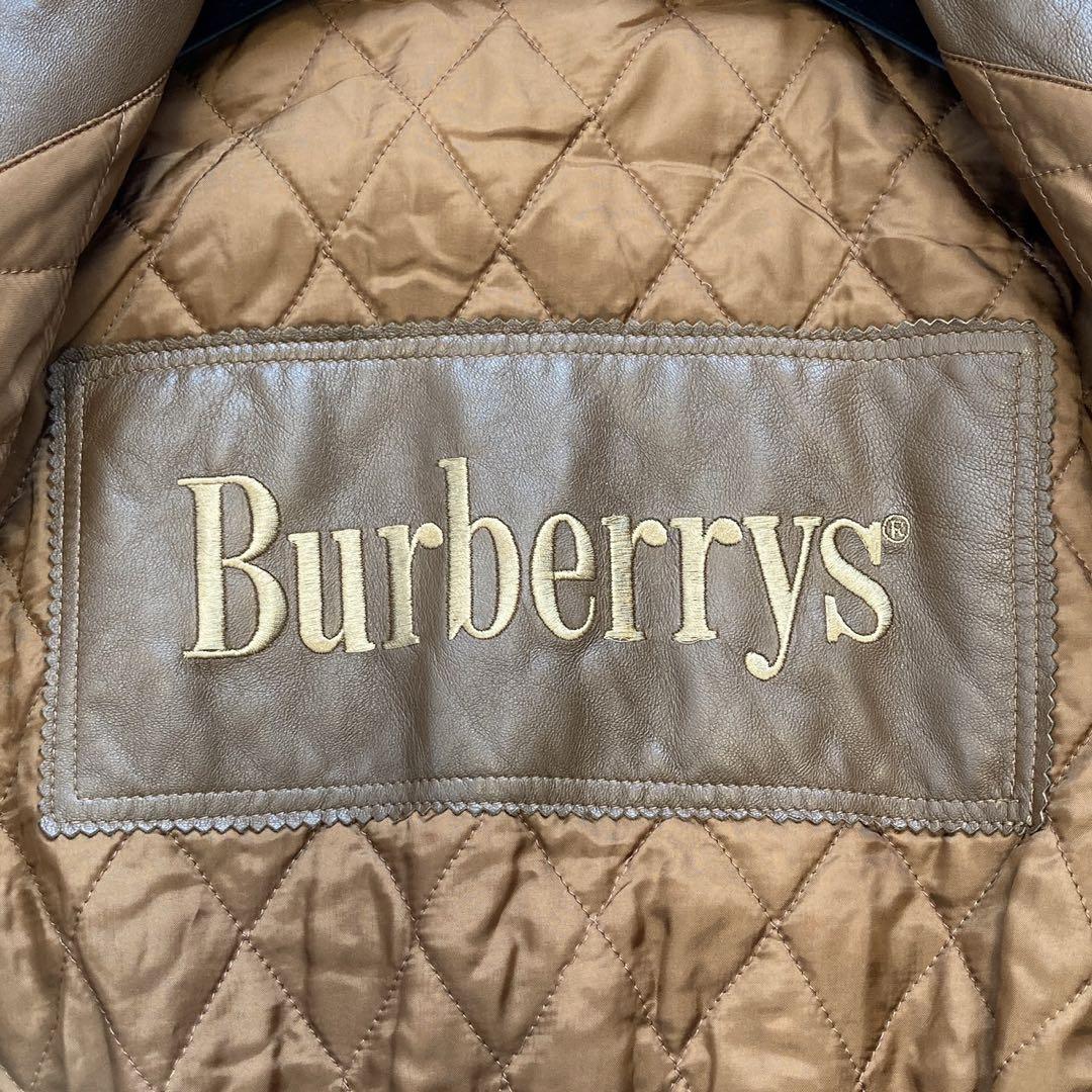【超稀少✨】BURBERRY レザーコート 切替 羊革 ミドル ブラウン 9