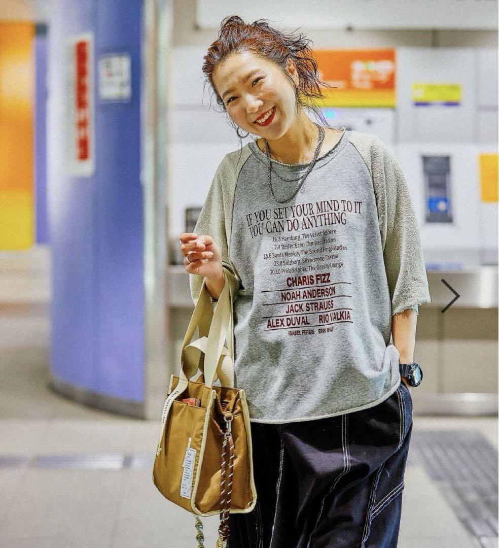 【未使用品です】ニコアンド Misayo アメカジリメイクTシャツ グレー ニコアンド［be with M］Misayo アメカジリメイクTシャツ グレー